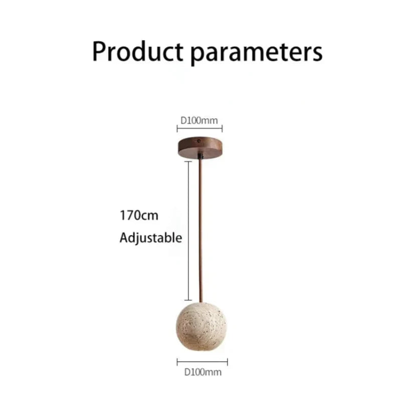 Refined Travertine  Pendant Light | Ventumra