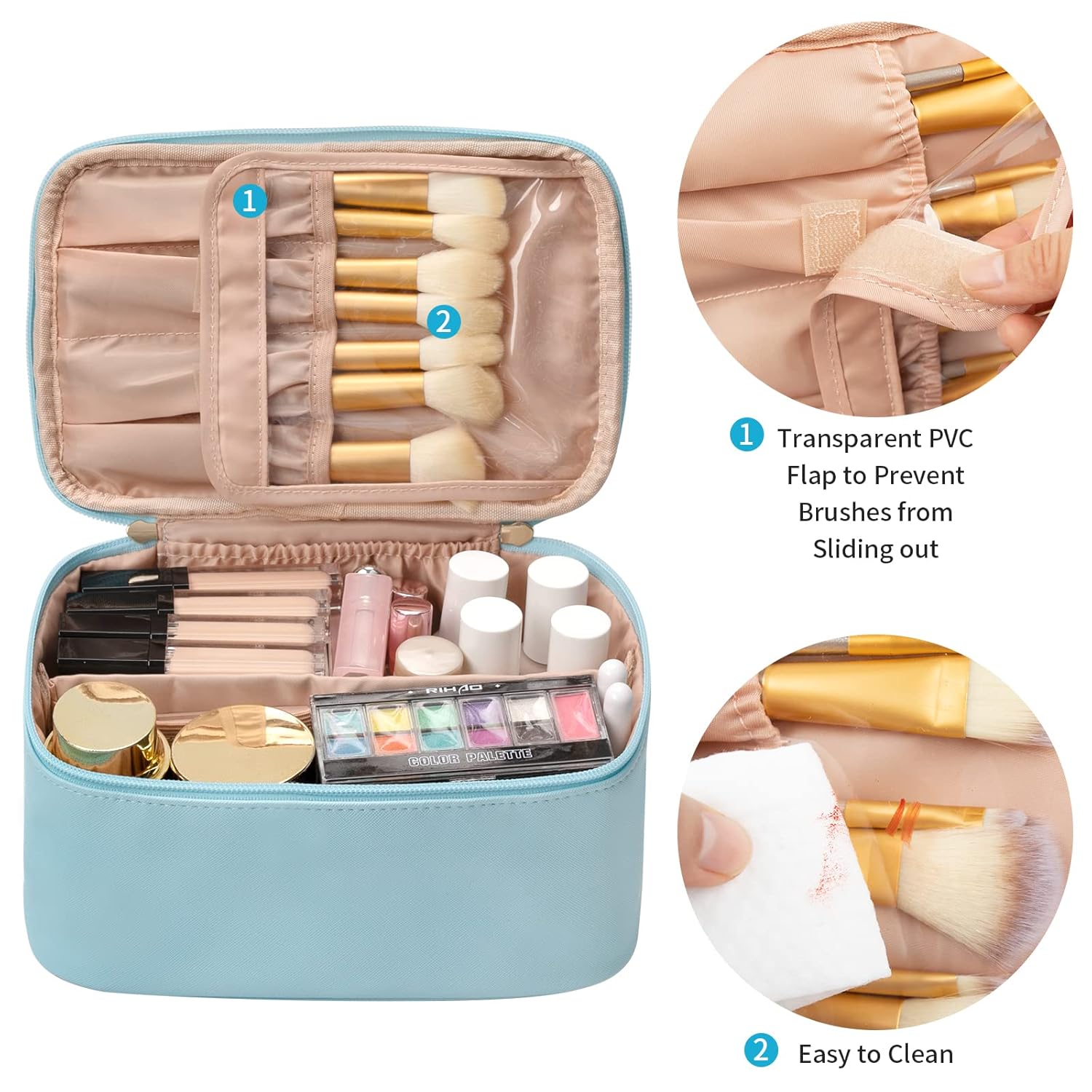 Travel-friendly Make-up Organizer with Dividers | ventumra