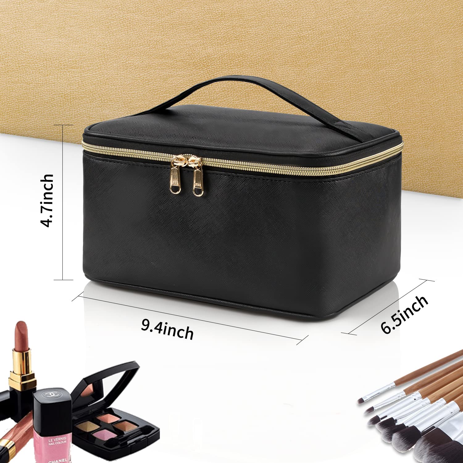 Travel-friendly Make-up Organizer with Dividers | ventumra