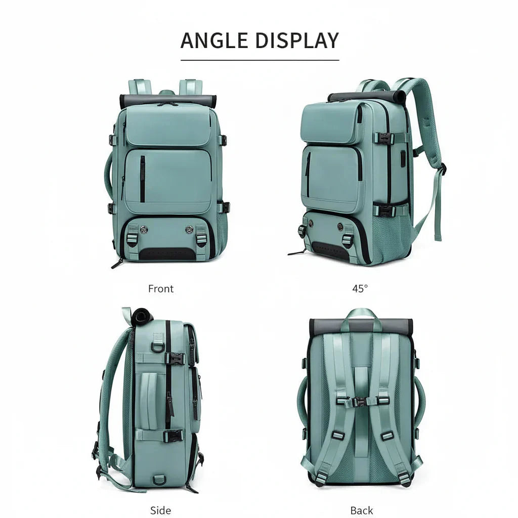 TRAVELMAX Pack - Large waterproof travel backpack with USB port | ventumra