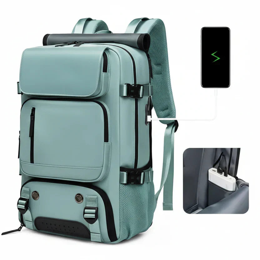 TRAVELMAX Pack - Large waterproof travel backpack with USB port | ventumra