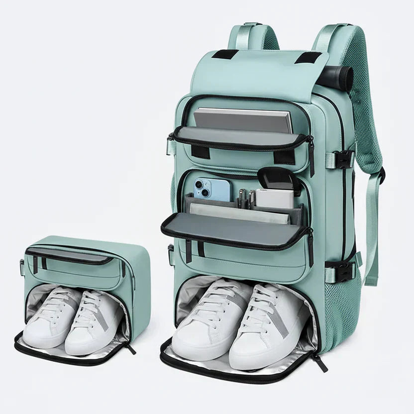 TRAVELMAX Pack - Large waterproof travel backpack with USB port | ventumra