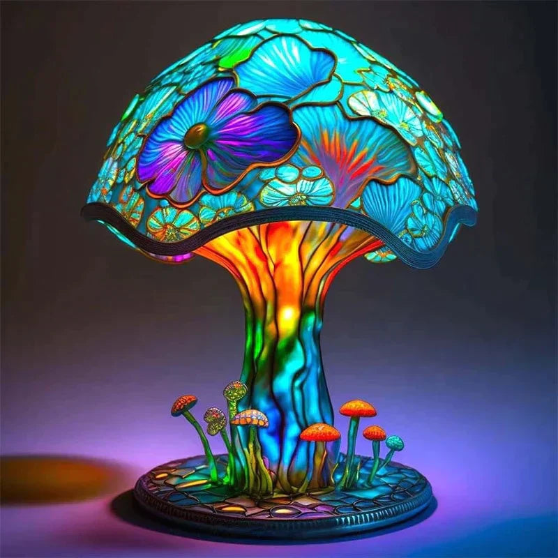 Lumavera Stained Glass Accent Lamp With Vibrant Glow