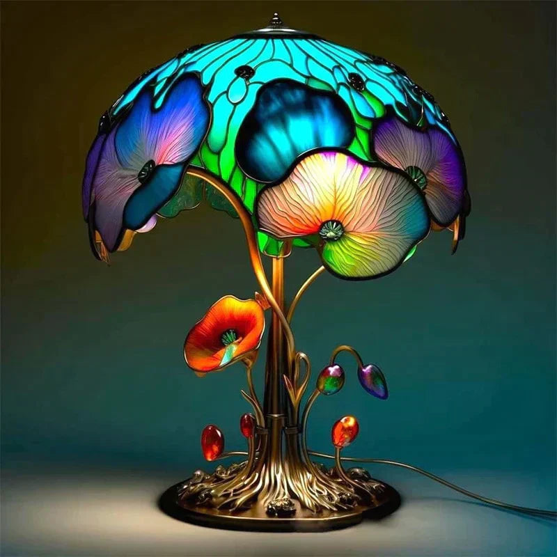 Lumavera Stained Glass Accent Lamp With Vibrant Glow