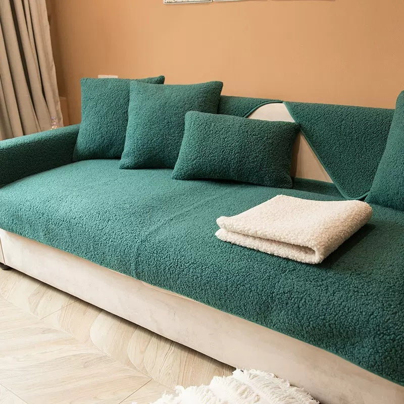 Cozy Teddy Sofa Covers — Soft Texture, Protective Fit