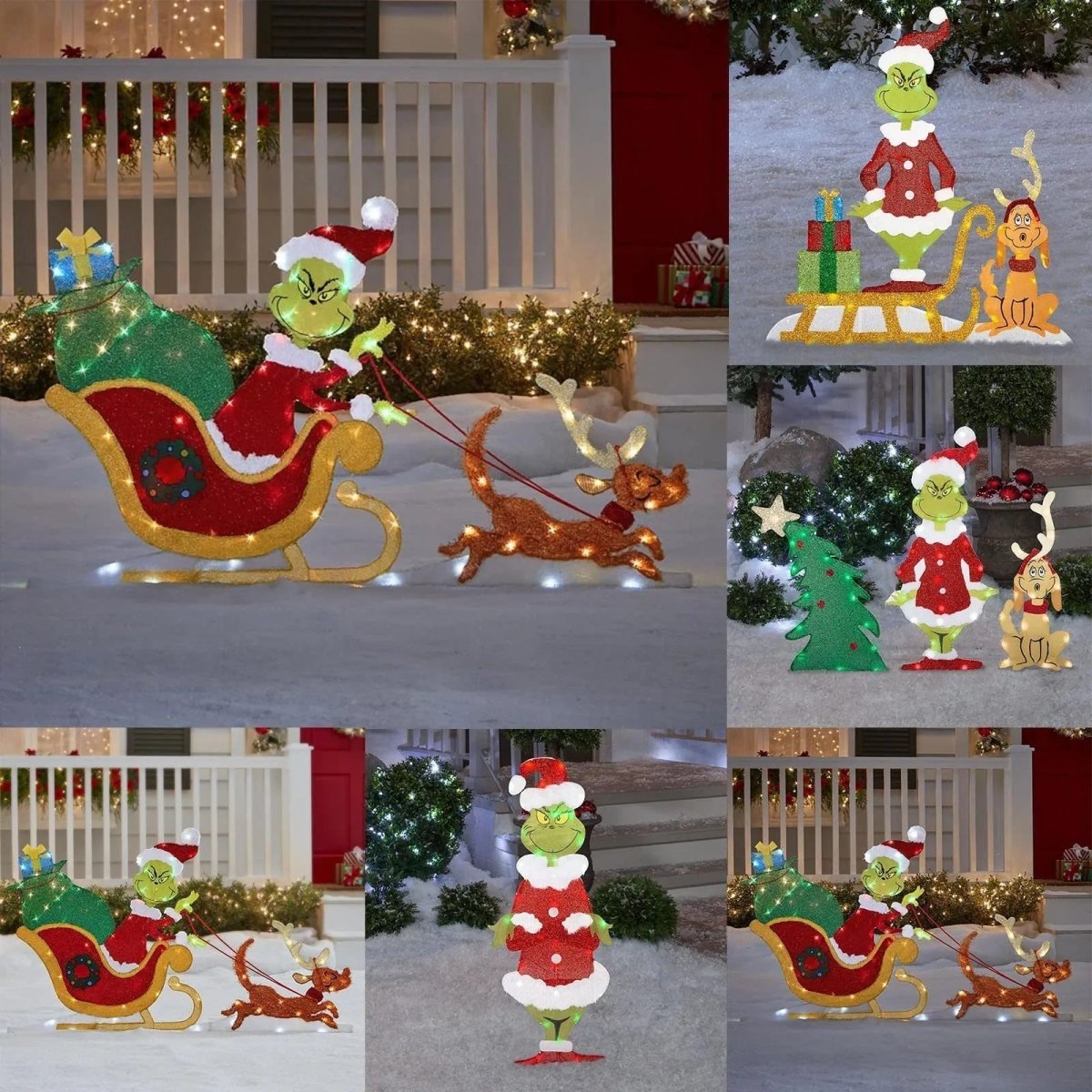 TWINKLON – Festive Grinch Garden Decoration with LED Lighting for Christmas Atmosphere Outdoors | ventumra