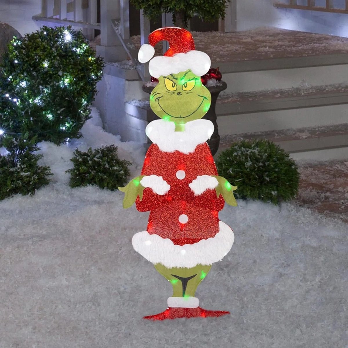 TWINKLON – Festive Grinch Garden Decoration with LED Lighting for Christmas Atmosphere Outdoors | ventumra
