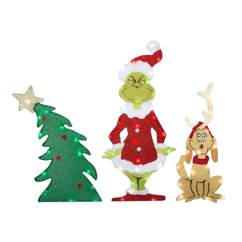 TWINKLON – Festive Grinch Garden Decoration with LED Lighting for Christmas Atmosphere Outdoors | ventumra