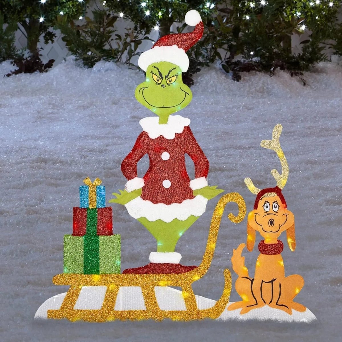 TWINKLON – Festive Grinch Garden Decoration with LED Lighting for Christmas Atmosphere Outdoors | ventumra