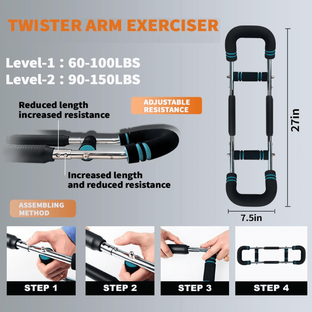 TWISTERFLEX – Adjustable Training Bar for Arms & Chest | ventumra