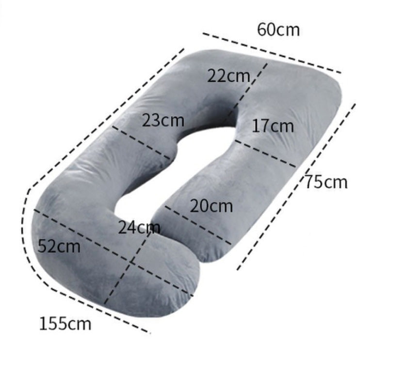 U-Shaped Pregnancy Pillow – Full Body Support for Back, Belly, and Shoulders | ventumra
