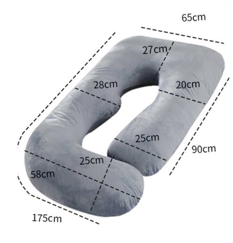 U-Shaped Pregnancy Pillow – Full Body Support for Back, Belly, and Shoulders | ventumra