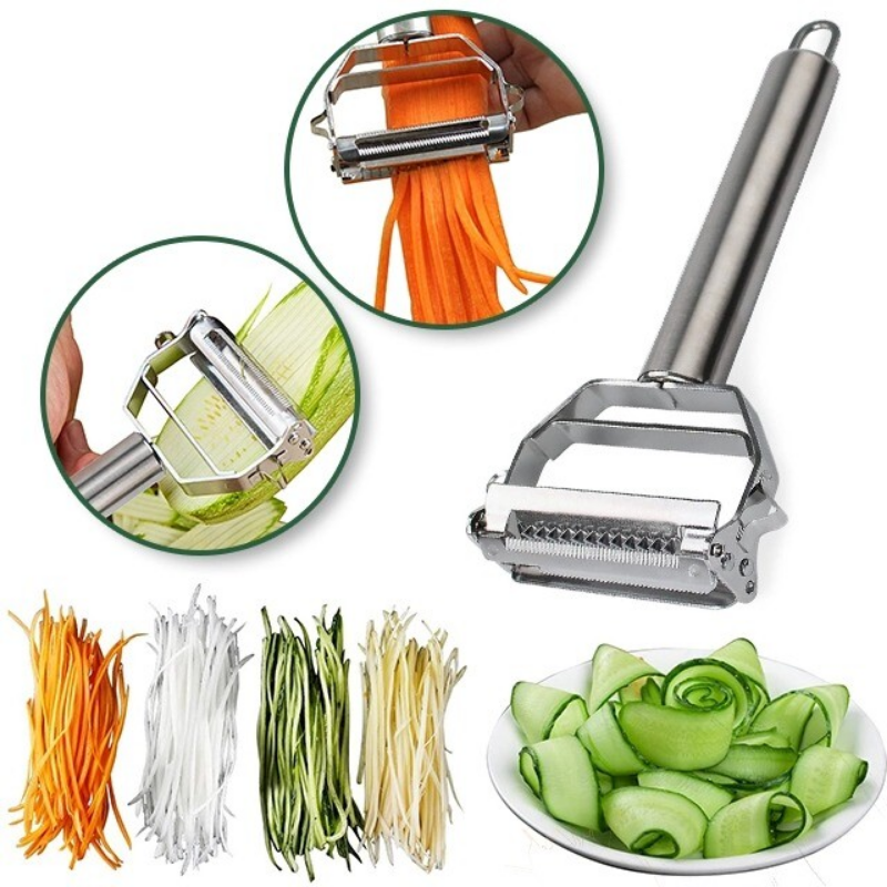 Multi-Tool Stainless Steel Veggie Peeler & Julienne Slicer | ventumra
