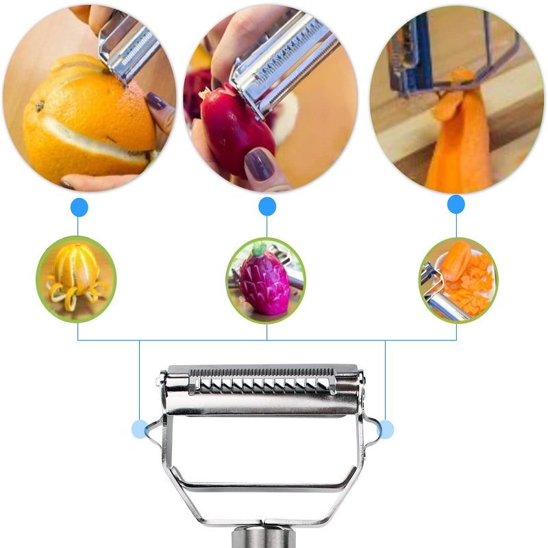 Multi-Tool Stainless Steel Veggie Peeler & Julienne Slicer | ventumra