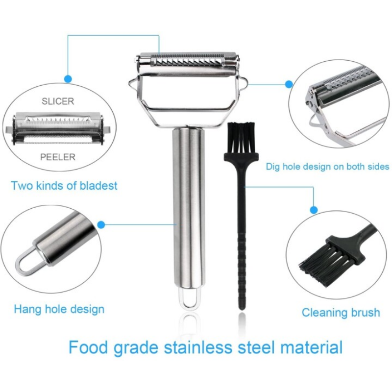 Multi-Tool Stainless Steel Veggie Peeler & Julienne Slicer | ventumra