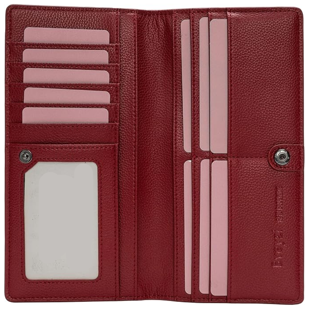 Ultra-thin RFID Blocking Leather Card Wallet - Renée | ventumra