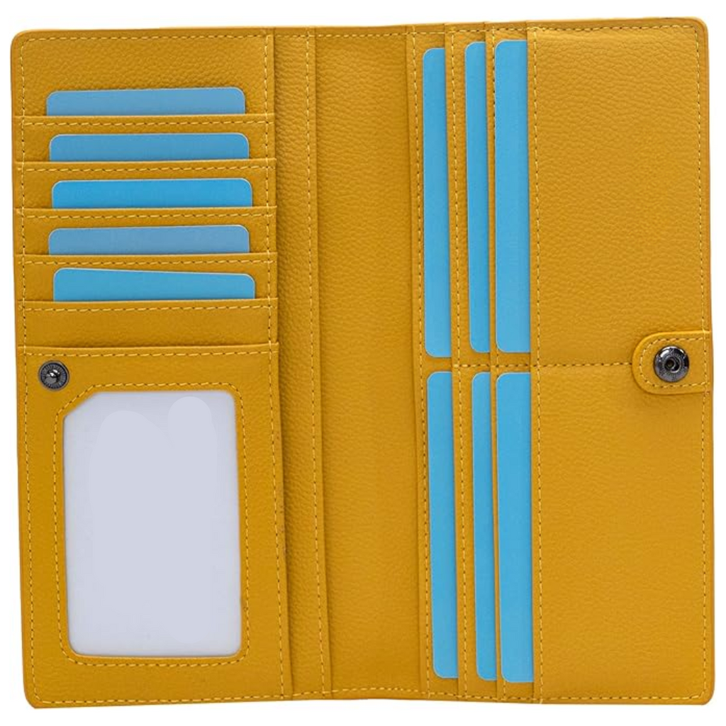 Ultra-thin RFID Blocking Leather Card Wallet - Renée | ventumra