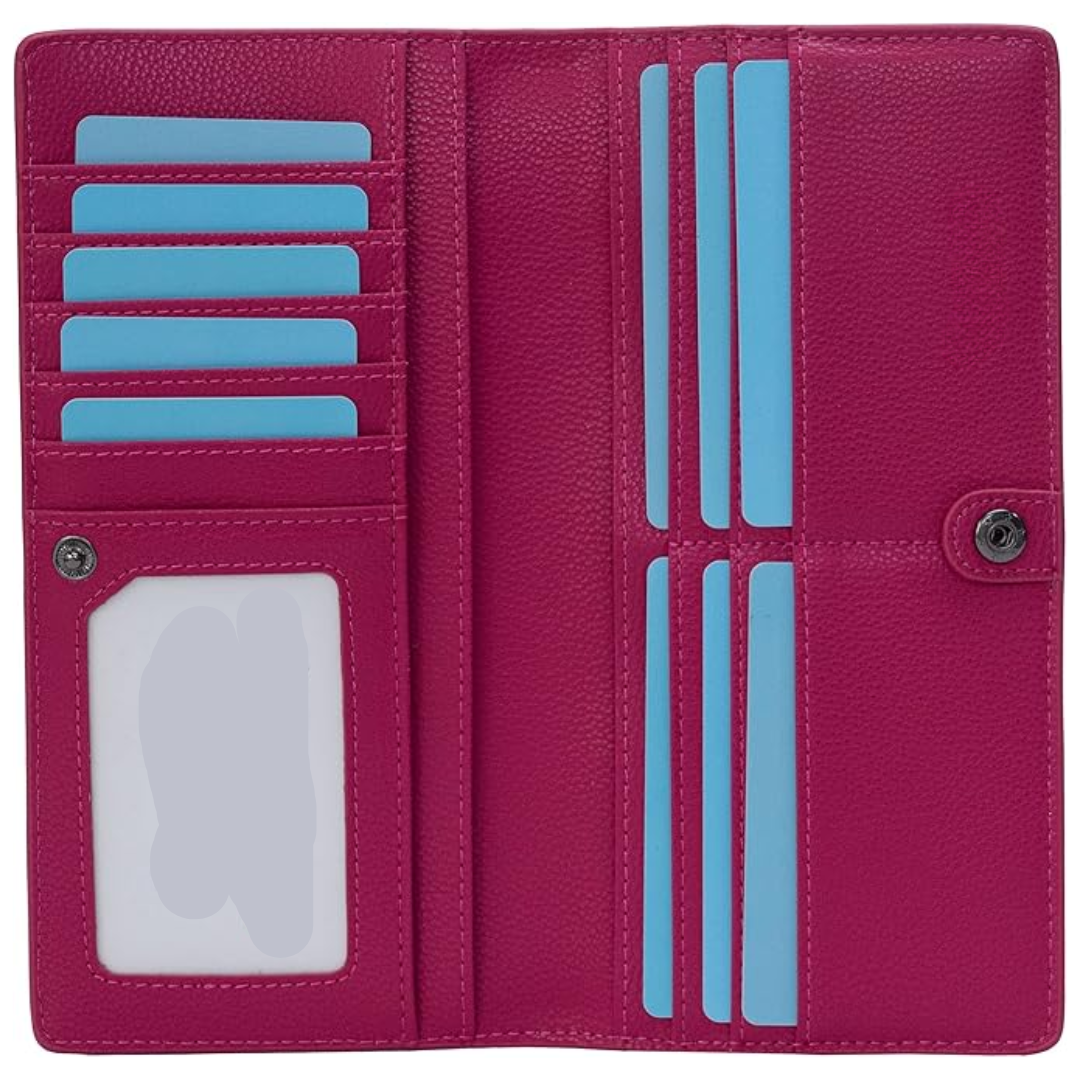 Ultra-thin RFID Blocking Leather Card Wallet - Renée | ventumra