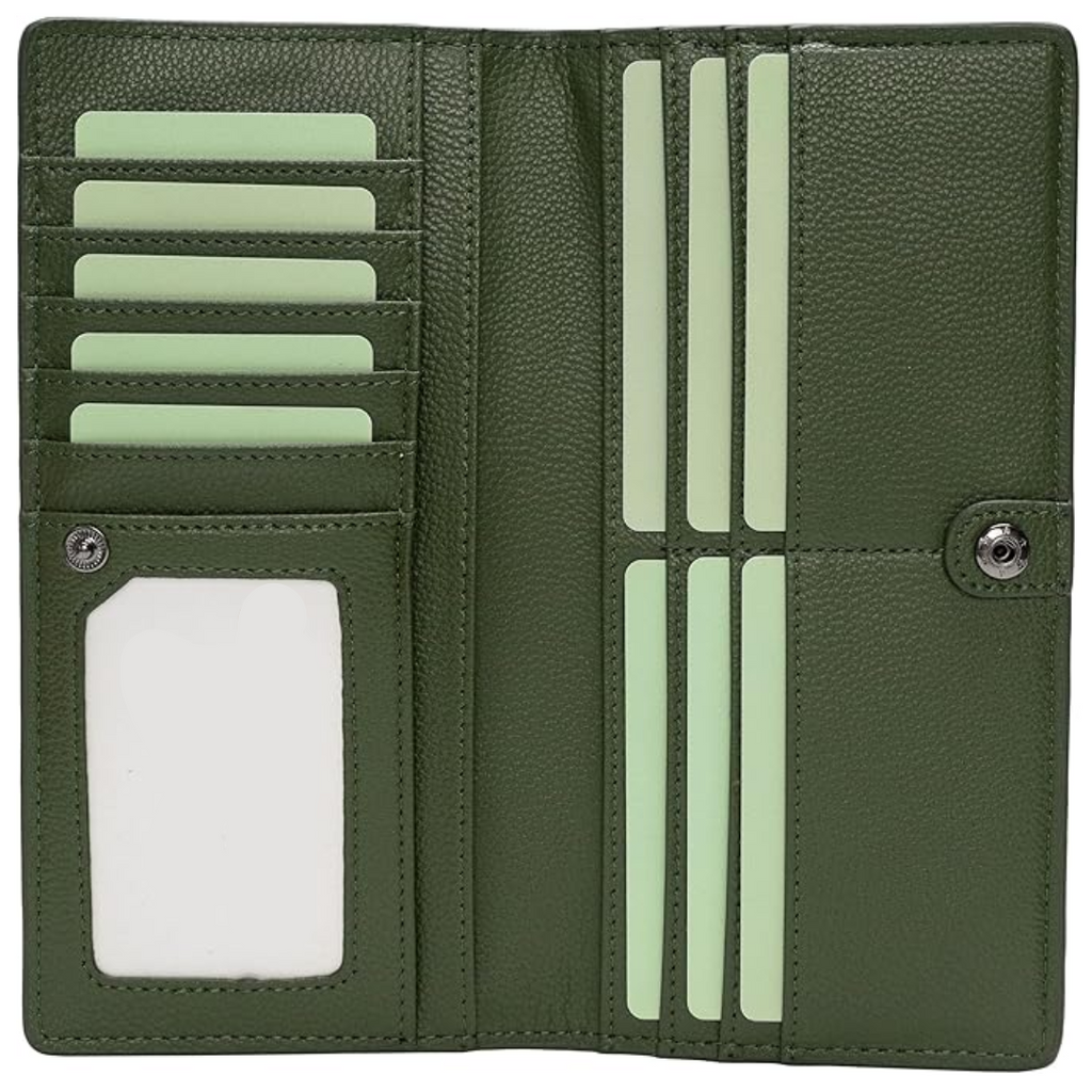 Ultra-thin RFID Blocking Leather Card Wallet - Renée | ventumra