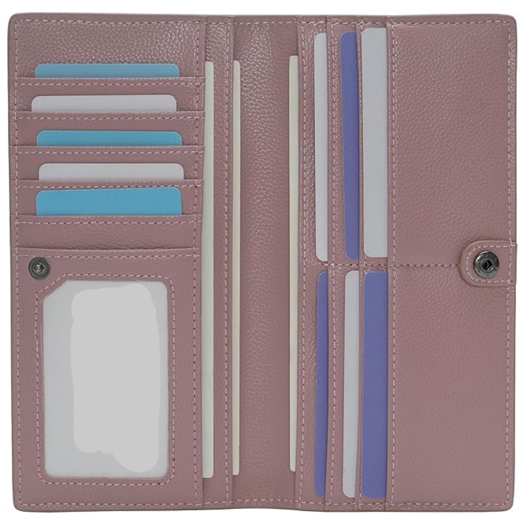 Ultra-thin RFID Blocking Leather Card Wallet - Renée | ventumra