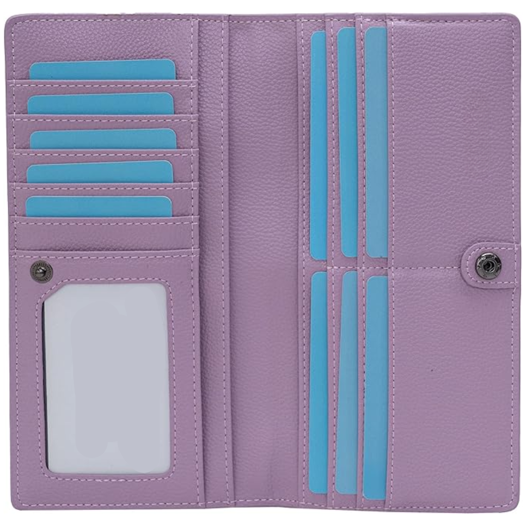 Ultra-thin RFID Blocking Leather Card Wallet - Renée | ventumra