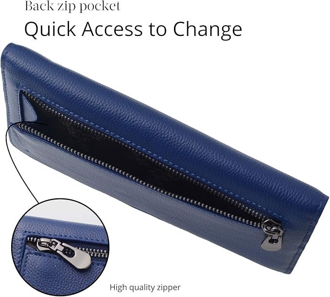 Ultra-thin RFID Blocking Leather Card Wallet - Renée | ventumra