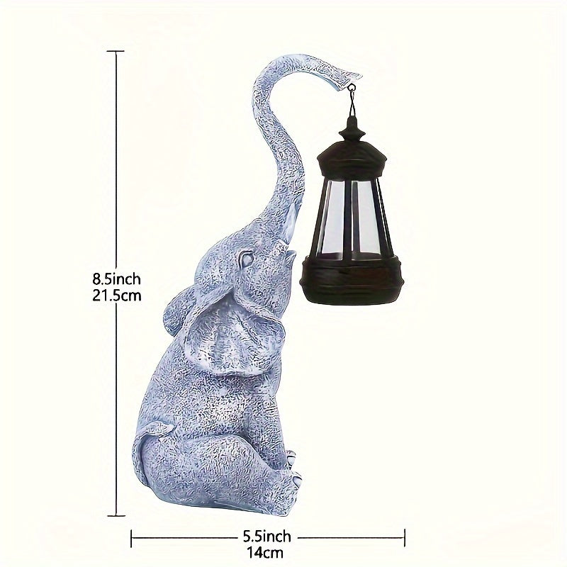 LumiTrunk Elephant Garden Night Lamps 2 Pack Warm Glow