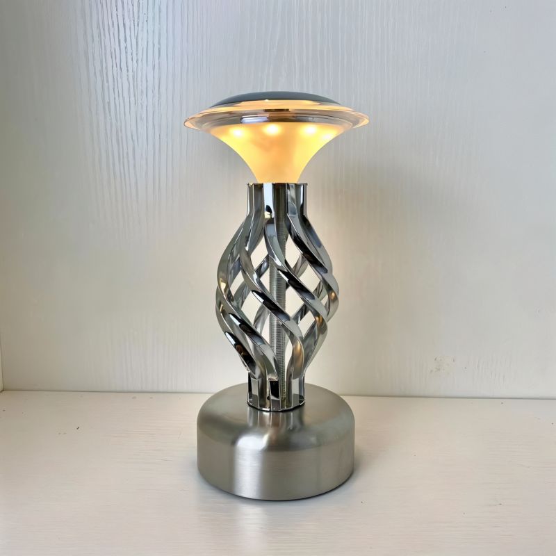 LumenEra Hourglass Table Lamp Tap to Dim Matte Gold/Copper