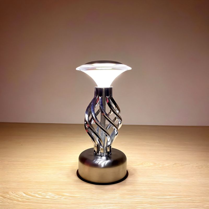 LumenEra Hourglass Table Lamp Tap to Dim Matte Gold/Copper