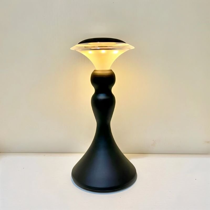 LumenEra Hourglass Table Lamp Tap to Dim Matte Gold/Copper