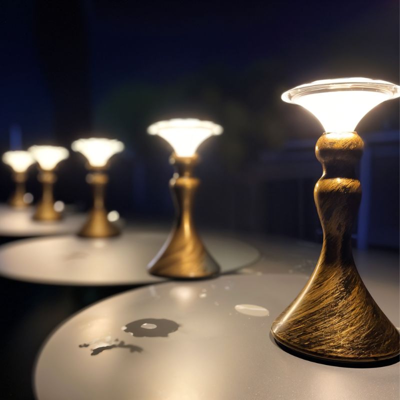 LumenEra Hourglass Table Lamp Tap to Dim Matte Gold/Copper