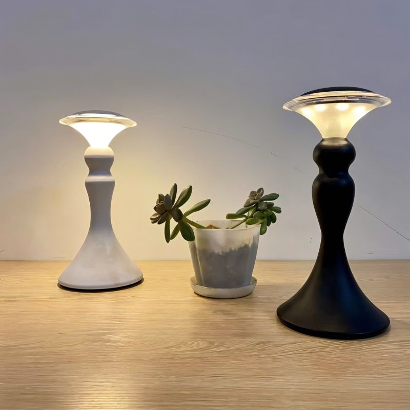 LumenEra Hourglass Table Lamp Tap to Dim Matte Gold/Copper