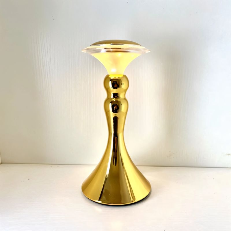 LumenEra Hourglass Table Lamp Tap to Dim Matte Gold/Copper