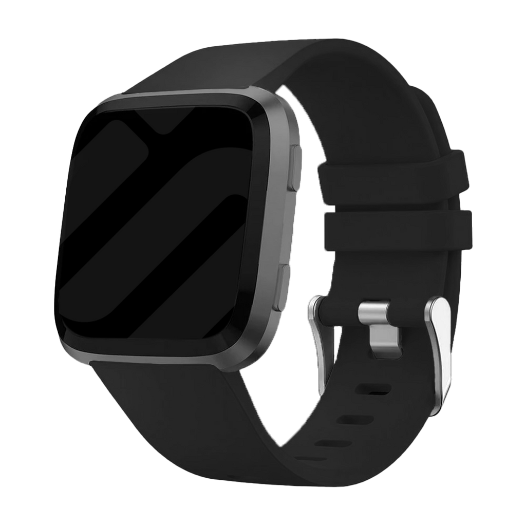 Fitbit Versa och Versa 2 – svart silikonarmband | Ventumra