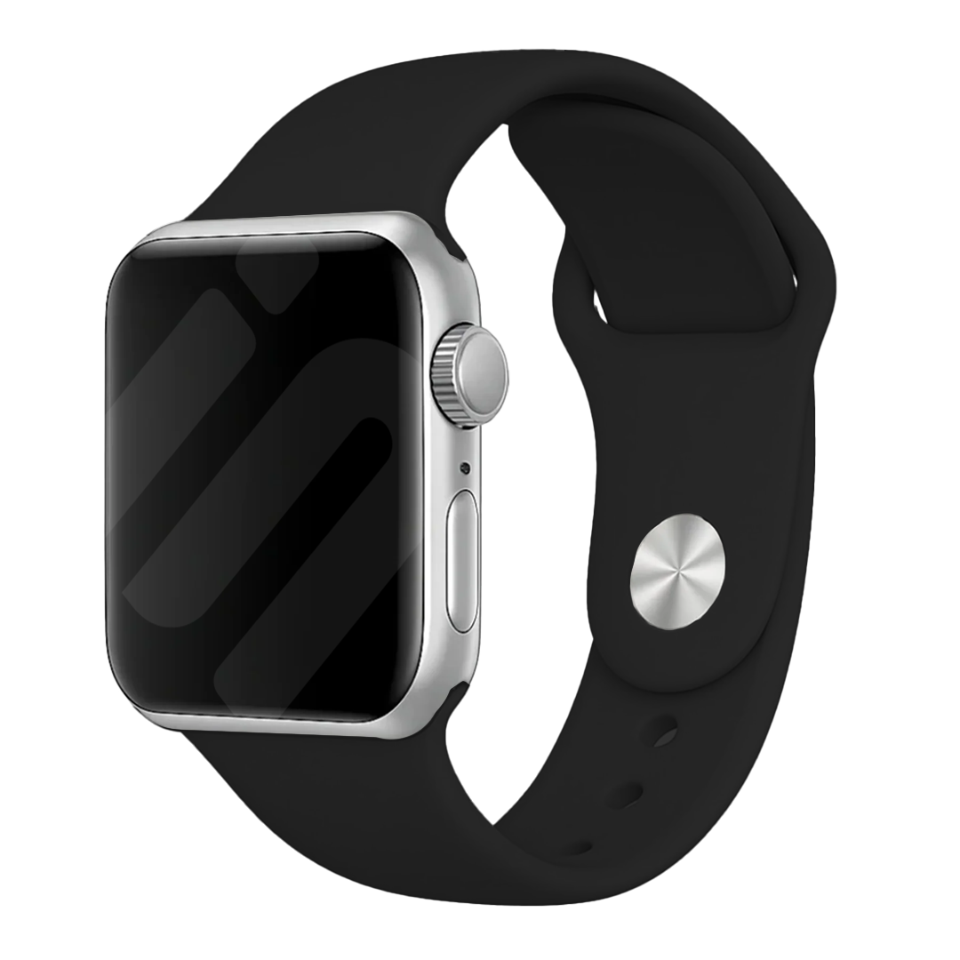 Vervangende optie voor zwart siliconen Apple Watch-bandje | Ventumra