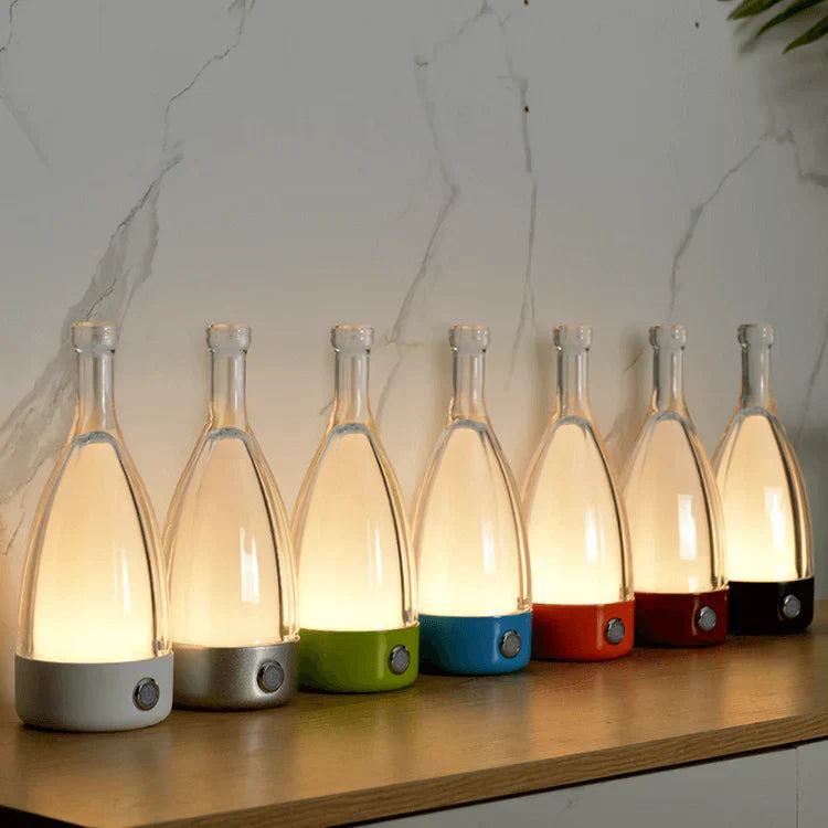 LumaBottle Rechargeable Wine Bottle Lamp With Warm Glow