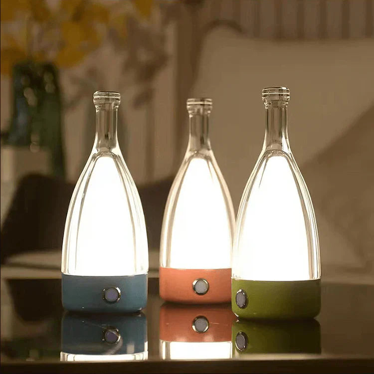 LumaVine Rechargeable Wine Bottle Lamp By Elara For Ambient Lighting And Cozy Decor