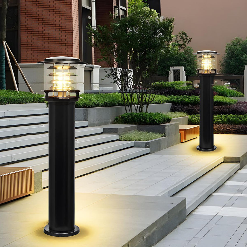 Moderner zylindrischer IP65-LED-Außenpoller für die Landschaftsbeleuchtung | Ventumra