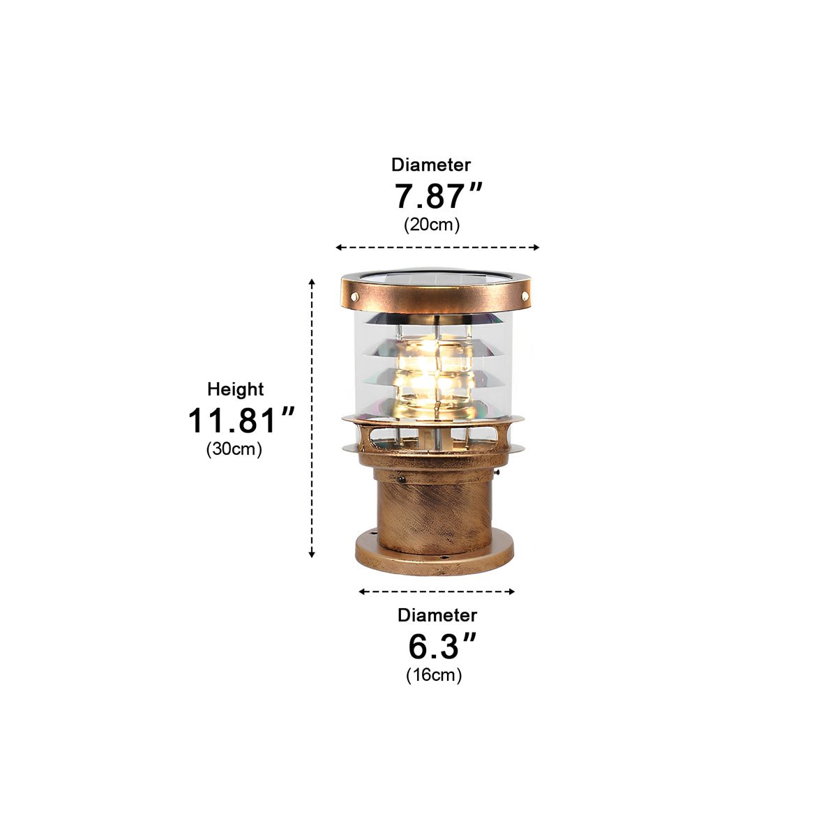Moderner zylindrischer IP65-LED-Außenpoller für die Landschaftsbeleuchtung | Ventumra