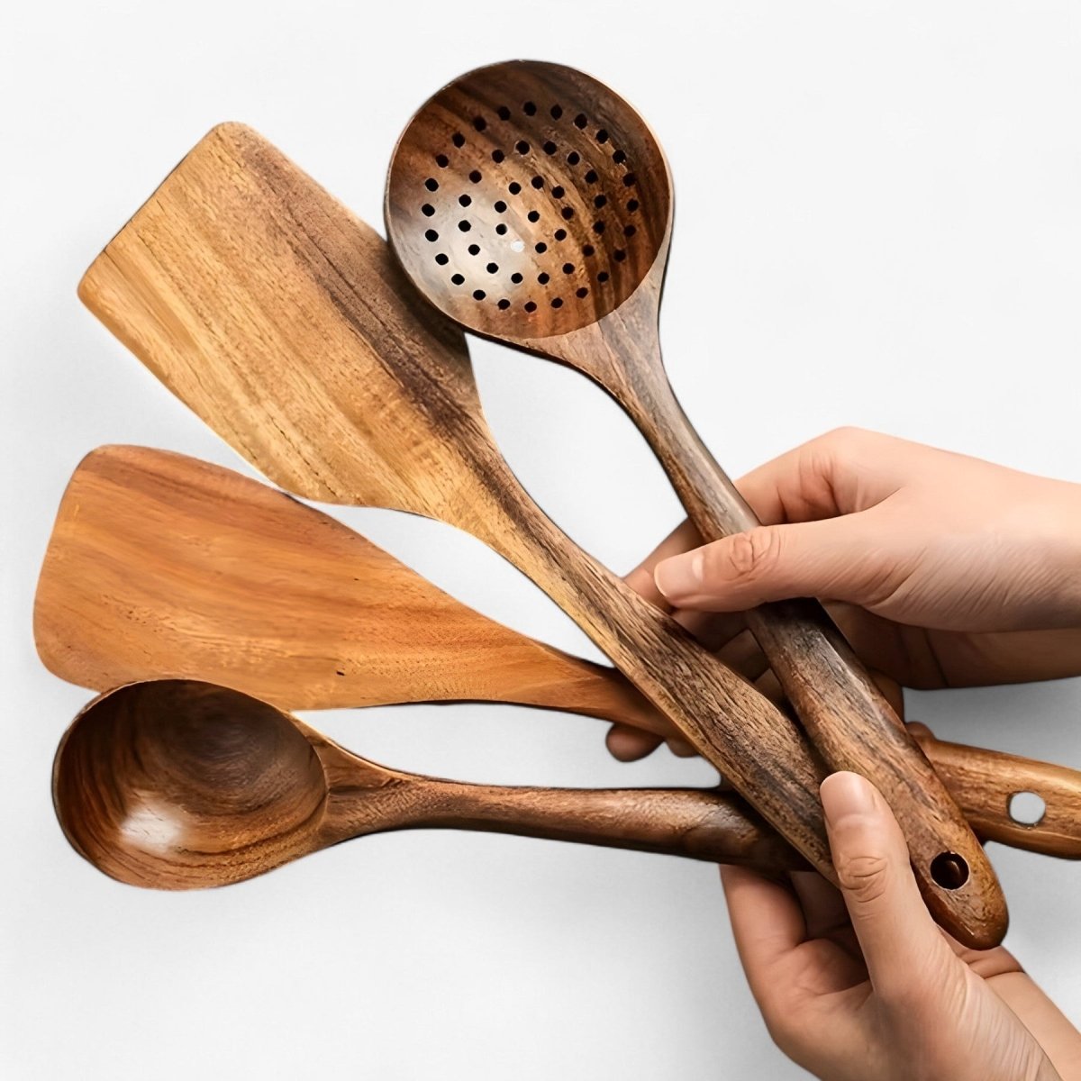 11-piece heat-resistant wooden kitchen set - WoodChef | ventumra