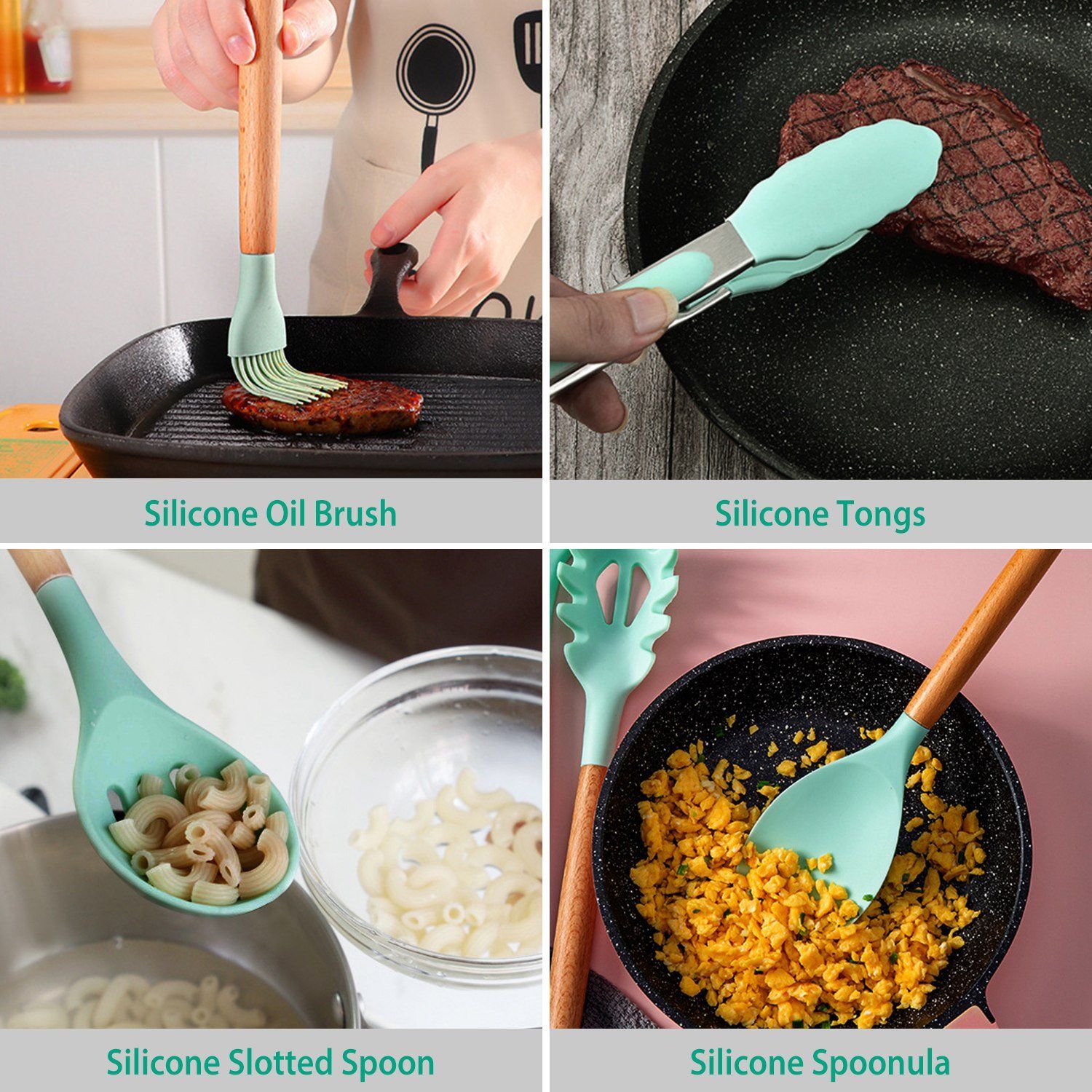 11-Piece: Silicone Kitchen Utensil Set | ventumra