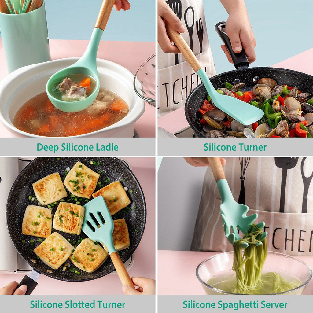 11-Piece: Silicone Kitchen Utensil Set | ventumra