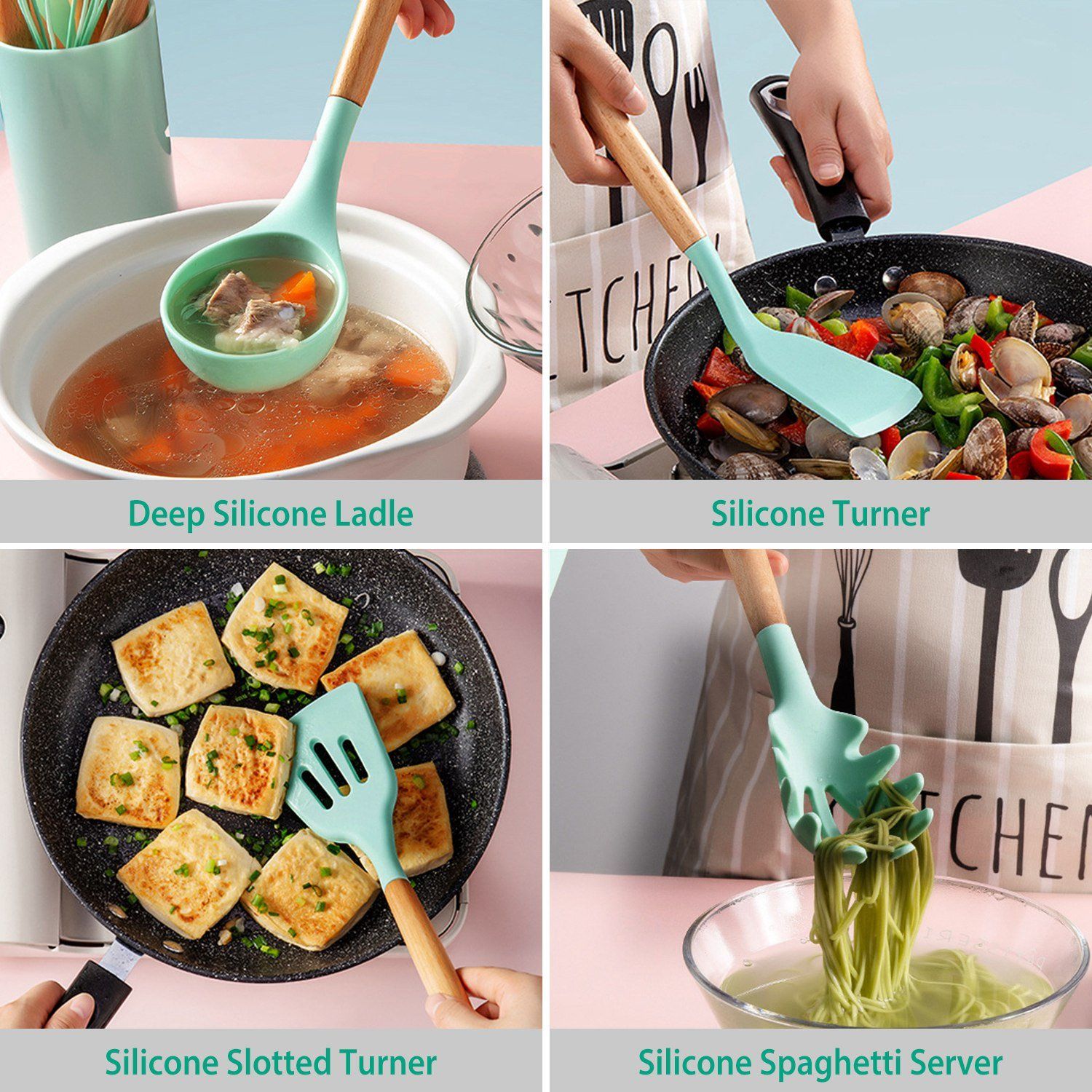 11-Piece: Silicone Kitchen Utensil Set | ventumra