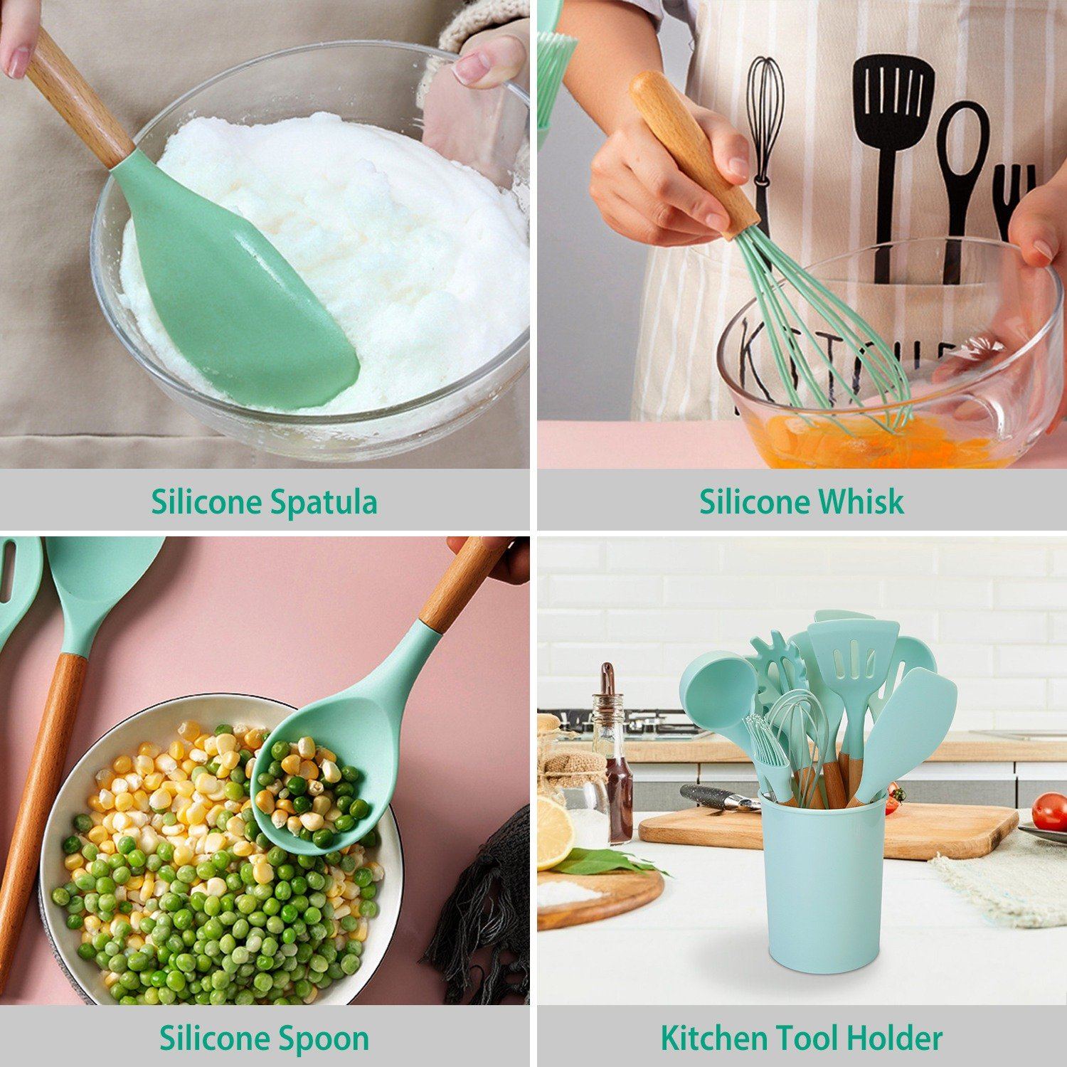 11-Piece: Silicone Kitchen Utensil Set | ventumra