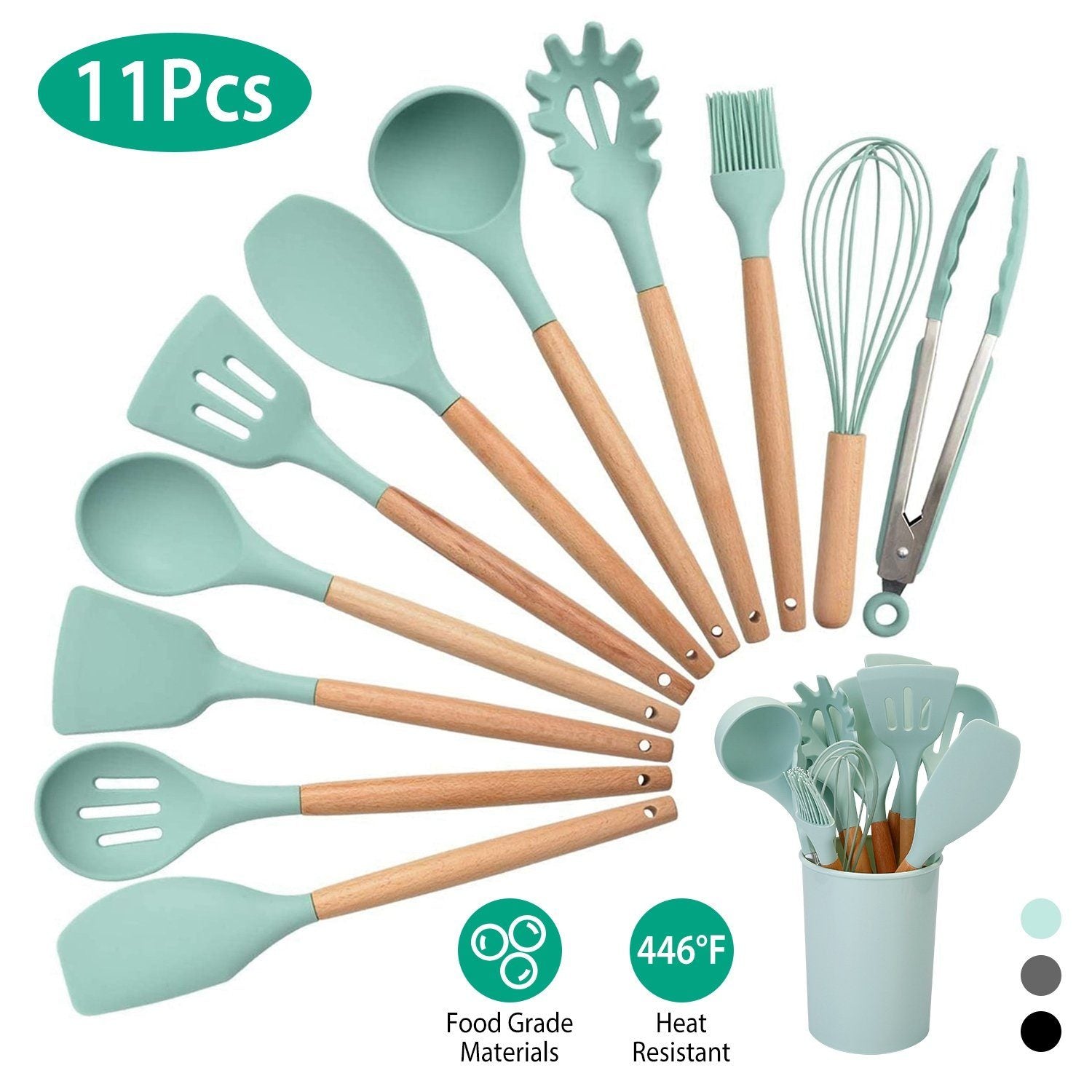 11-Piece: Silicone Kitchen Utensil Set | ventumra