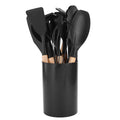 12 Piece Kitchen Utensil Set with Bamboo Handles | ventumra
