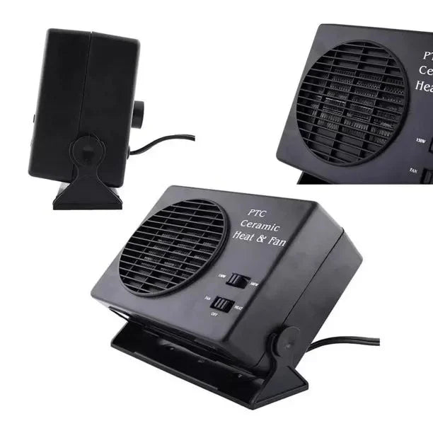 12V Ceramic Car Heater 150W-300W Portable Fan with Automatic Thermostat for Winter Use in Vehicles | ventumra