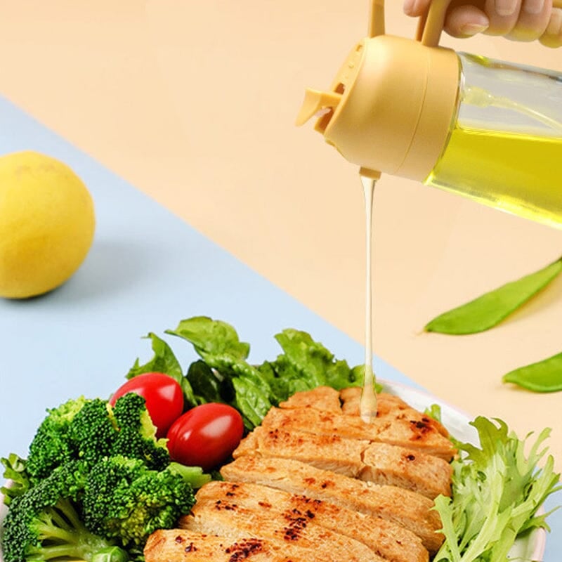 2-in-1 Sprayer and Pourer Glass Oil Bottle | ventumra