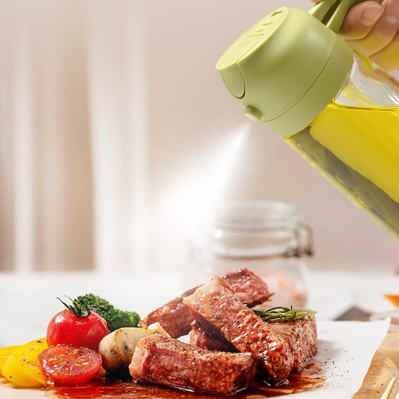 2-in-1 Sprayer and Pourer Glass Oil Bottle | ventumra