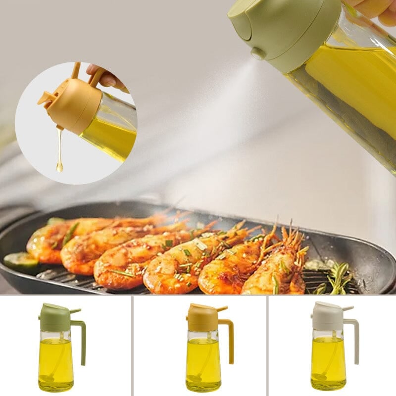 2-in-1 Sprayer and Pourer Glass Oil Bottle | ventumra